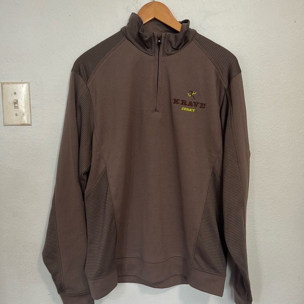 Cutter & Buck Pullover Mens‎ CB DryTec 1/4 Zip Long Sleeve Sunday Sweater L